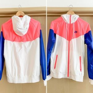 Size Small Nike Windbreaker (blue/hot pink/white)